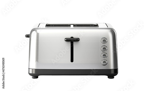 Smart Toaster with Front Button Isolated On Transparent Background PNG.