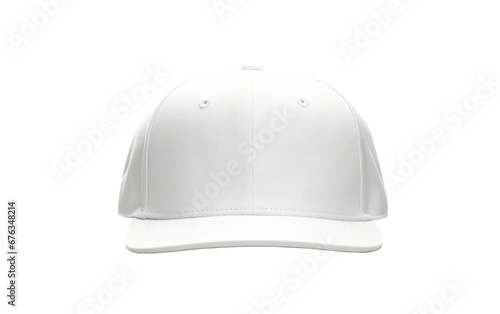 White Beautiful Snapback Isolated On Transparent Background PNG.