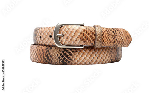 Brown Snack Printed Belt Isolated On Transparent Background PNG.