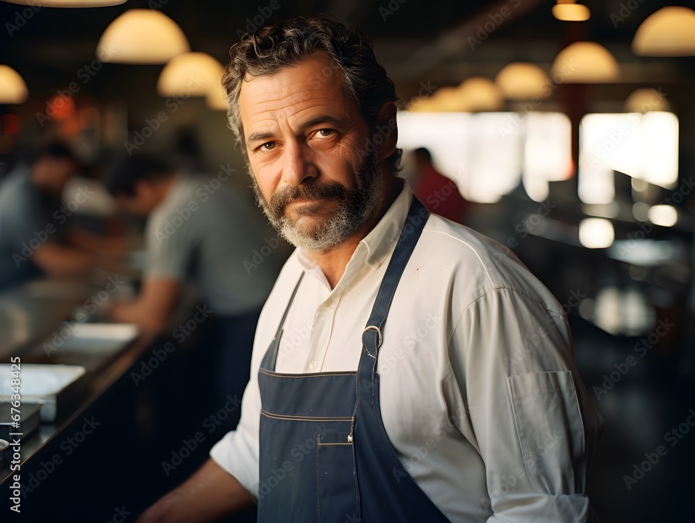 Authentic Chef: Capturing the Intensity of a Middle-Aged Culinary Master Authentic Chef: Capturing the Intensity of a Middle-Aged Culinary Master