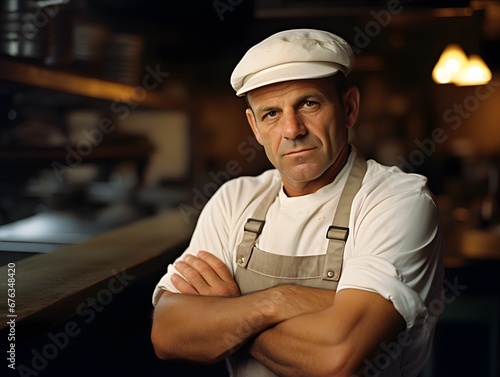 Tense Moments in Culinary Art: A Chef's Determination Caught on Camera