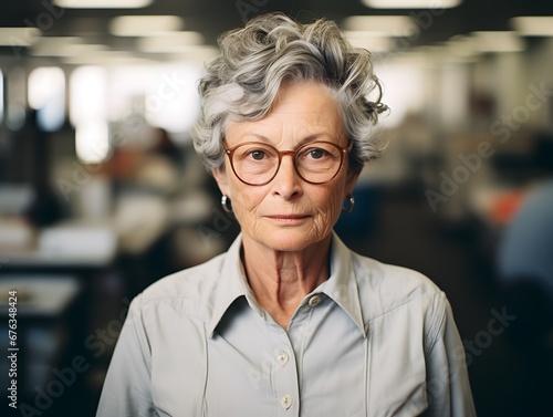 Emotional Office Portraits: Grandmother's Determination Shines Through