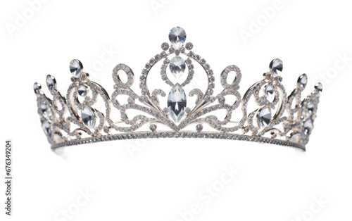 Diamond Crown for Formal Events Isolated on Transparent Background PNG.