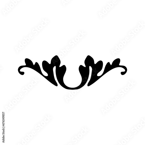 Decorative divider element. Border florish Vector