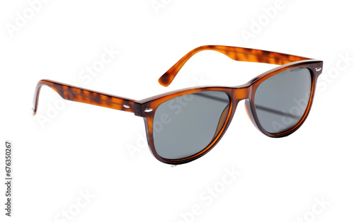 Printed Beautiful Wayfarer Sunglasses Isolated On Transparent Background PNG.