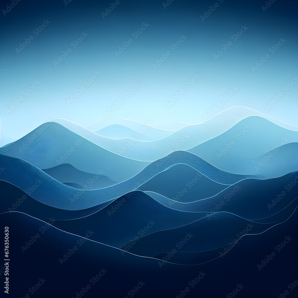 abstract Blue background of wave
