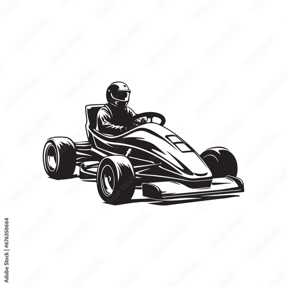 Go Kart Vector Art, Icons, and Graphics
