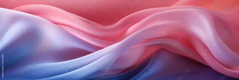 Obraz premium Abstract soft fabric smooth curve shape decorate textile background.