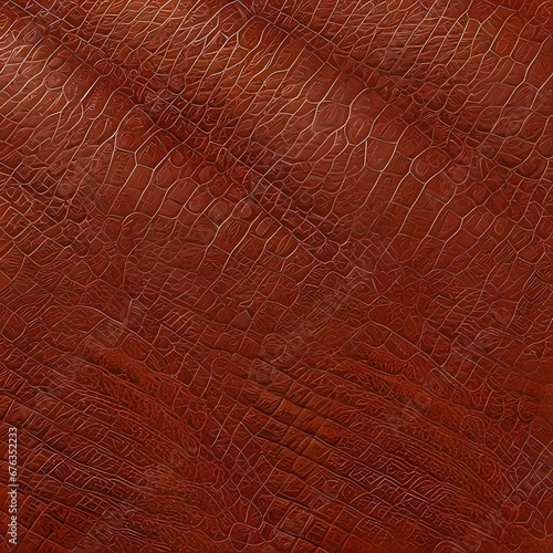 Leather texture background, brown leather material pattern close view square illustration