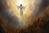 Glorious Ascension of Jesus Christ in heaven light