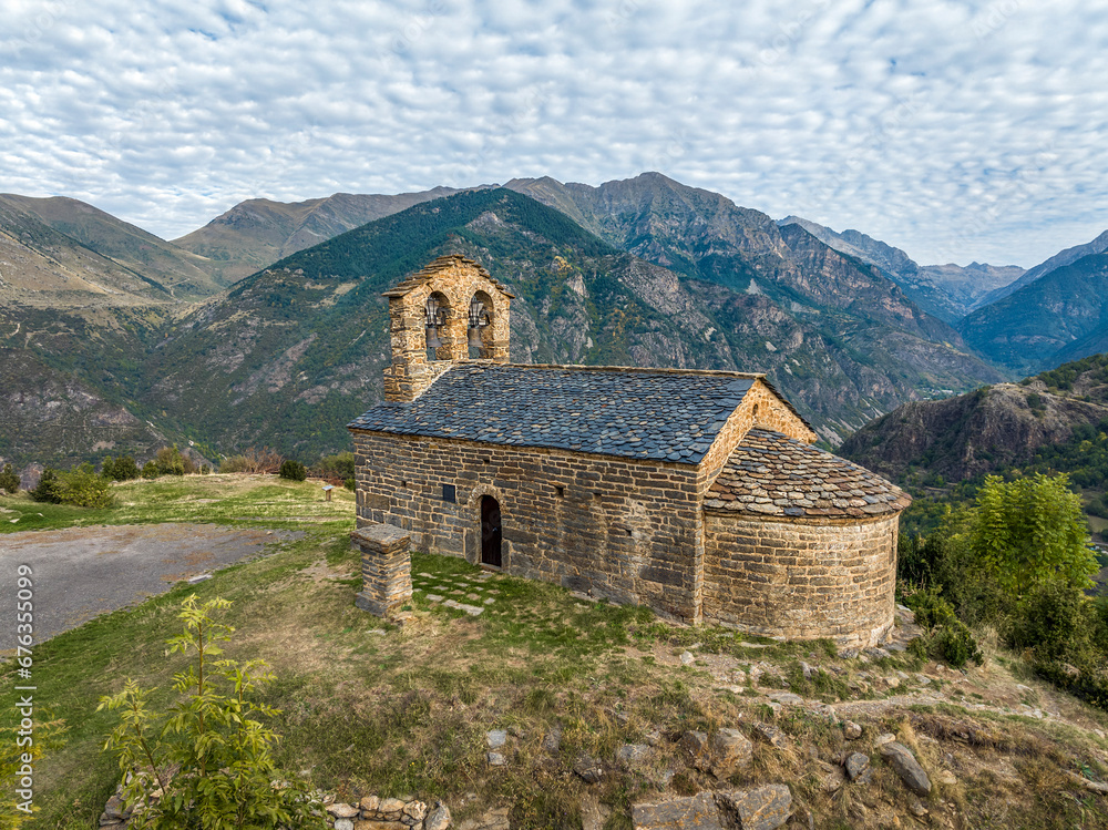 Roman Church of Hermitage of San Quirce de Durro Spain