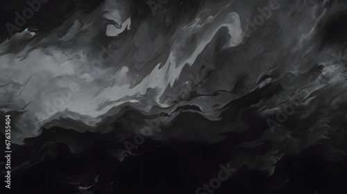 Black Marble ink texture acrylic painted waves texture background. pattern can used for wallpaper or skin wall tile luxurious background. generative AI.