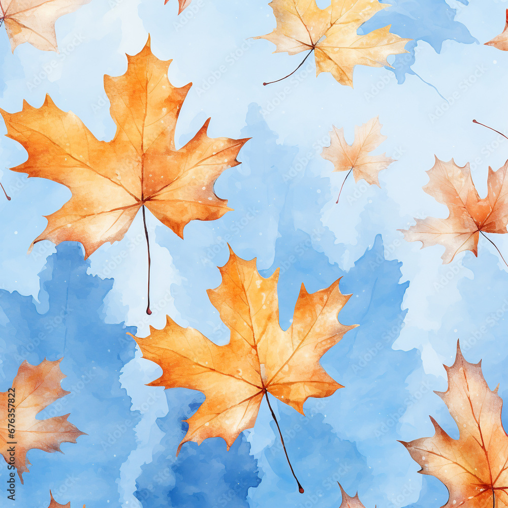 Fototapeta premium beautiful autumn leaves trees and background HD 8K wallpaper Stock Photographic Image