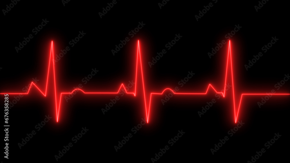 Emergency ekg monitoring. Blue glowing neon heart pulse. Heartbeat. Electrocardiogram Emergency ekg monitoring. Blue glowing neon heart pulse. Heartbeat. Electrocardiogram