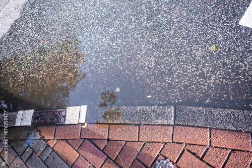 Street Reflections: Puddle After the Rain