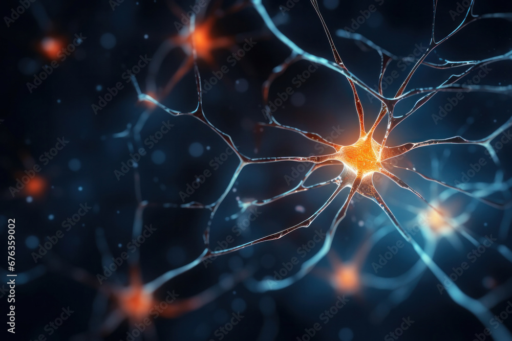 Graphics neuron of human nervous system. Graphics neuron of human nervous system.