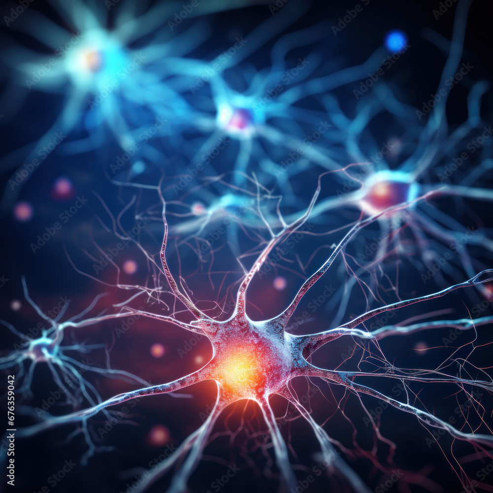 Graphics neuron of human nervous system. Graphics neuron of human nervous system.