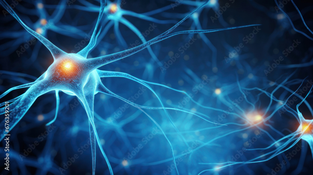 Graphics neuron of human nervous system. Graphics neuron of human nervous system.