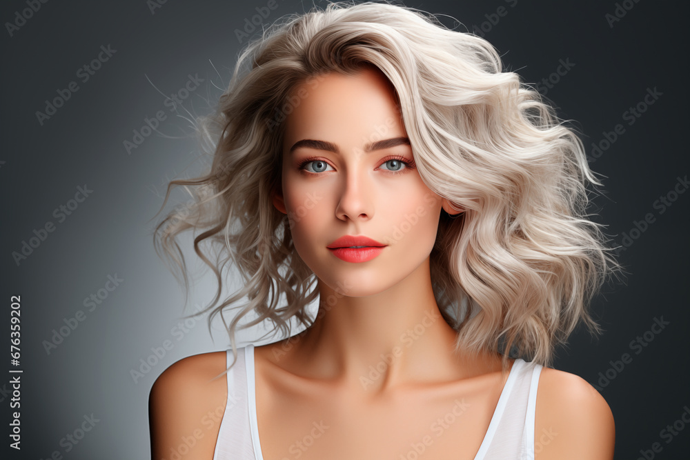 Mature woman face with smooth health skin for advertising design Mature woman face with smooth health skin for advertising design
