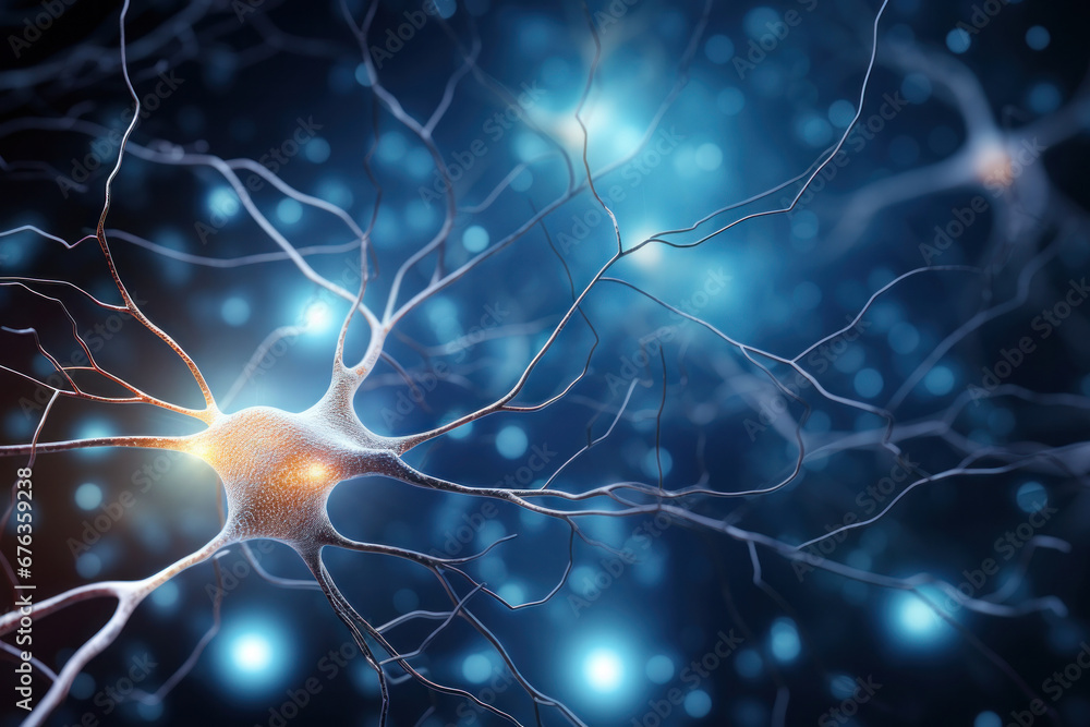 Graphics neuron of human nervous system. Graphics neuron of human nervous system.