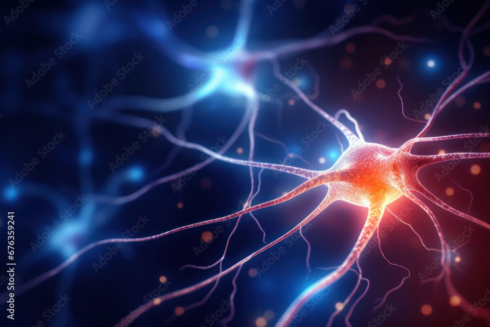 Graphics neuron of human nervous system. Graphics neuron of human nervous system.