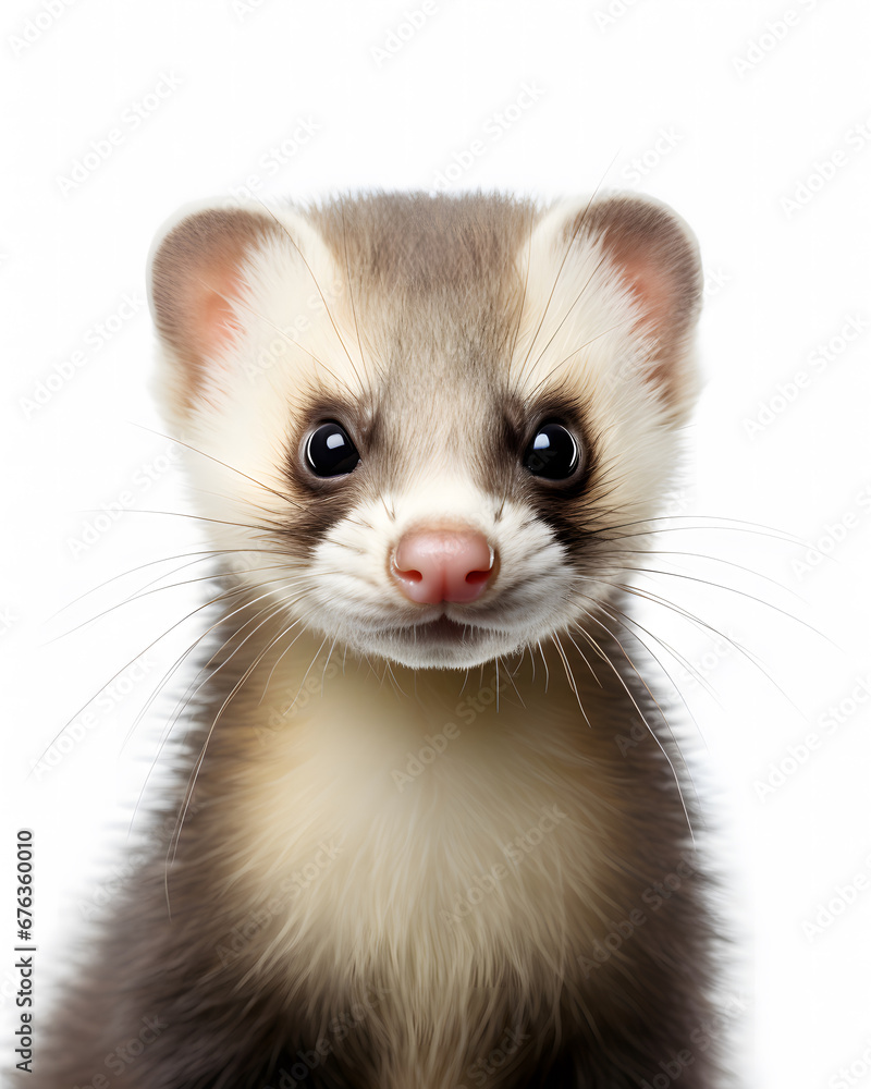 portrait of a cute baby ferret kit with piercing eye. portrait of a cute baby ferret kit with piercing eye.