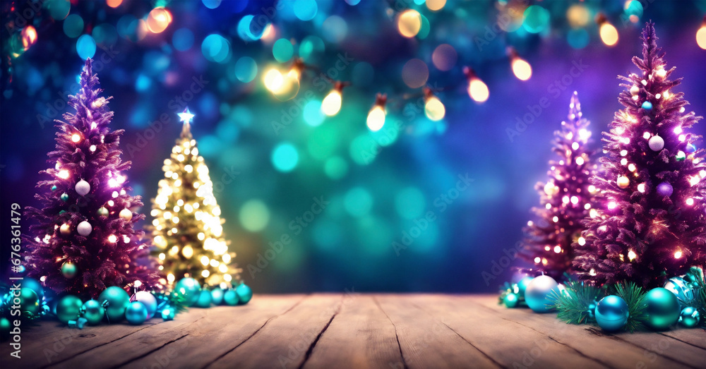 Christmas trees banner - AI generated Christmas trees banner - AI generated