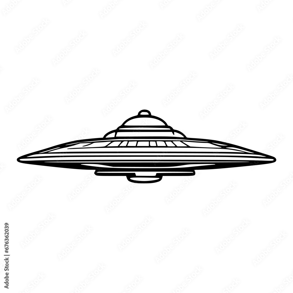 ufo in space vector illustration ufo in space vector illustration