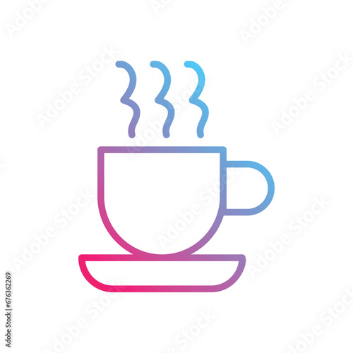 Tea Cup  icon with white background vector