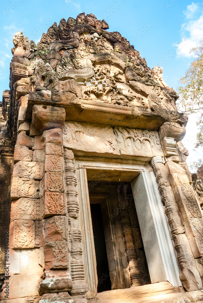 Exterior of the Thommanon temple in Angkor, Cambodia, Asia