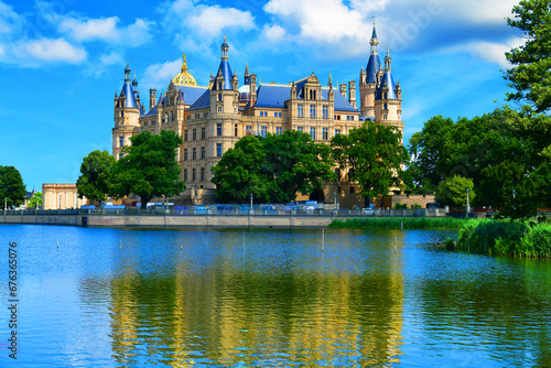Schwerin Castle is located in the city of Schwerin, Germany. photo