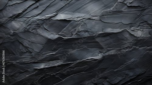Dark grey black slate background or texture background. generative AI.