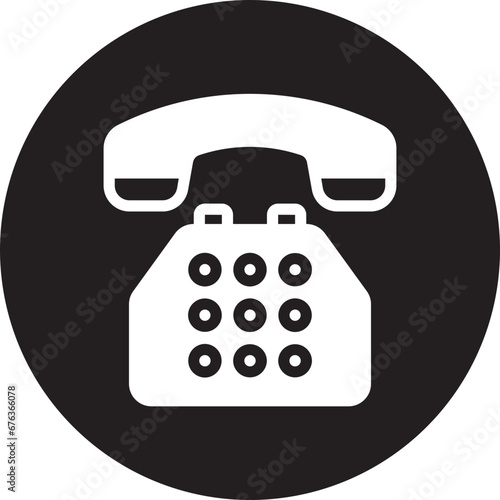 telephone glyph icon