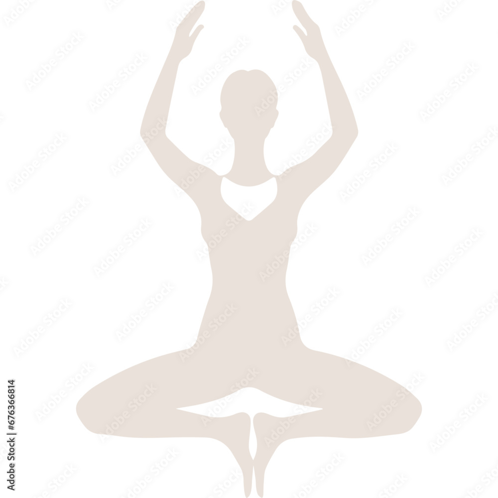 Silhouette of a yoga woman Silhouette of a yoga woman