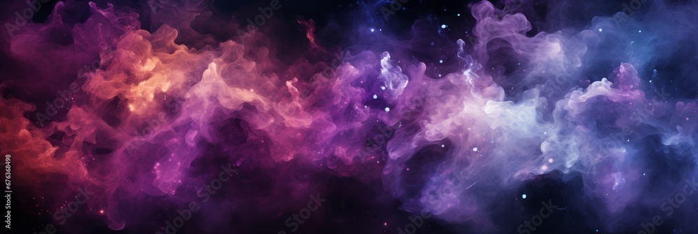 Vibrant space galaxy cloud illuminating night sky, revealing cosmos wonders through astronomy