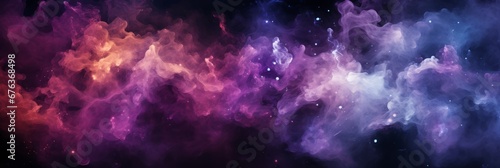 Vibrant space galaxy cloud illuminating night sky, revealing cosmos wonders through astronomy