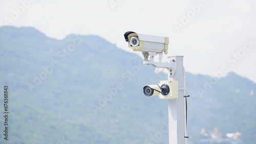 cctv security camera Landscape Background photo
