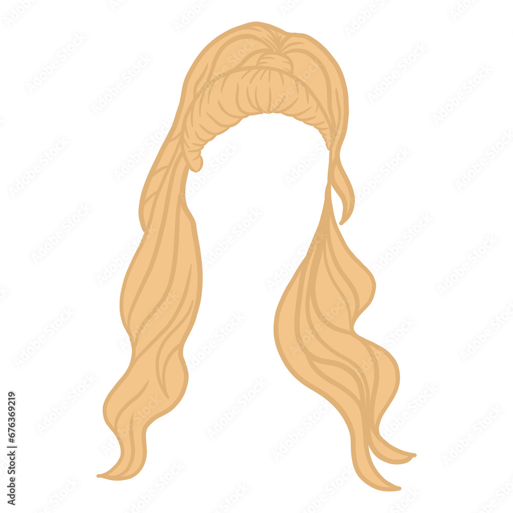 Fototapeta premium Blonde Ponytail Hairstyle