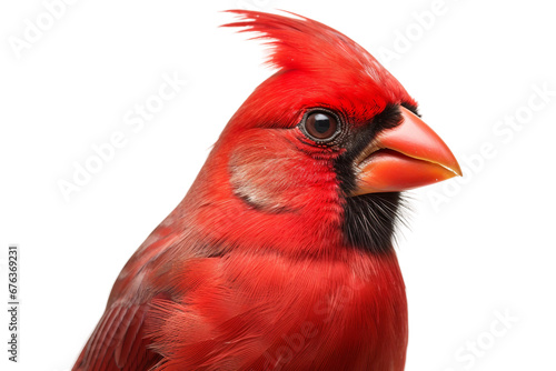 Realistic Cardinal on Transparent Background, PNG, Generative Ai
