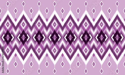 Ikat fabric, silk-cotton, beautifully woven, seamless, American style fabric pattern. Designed for dyeing and weaving threads