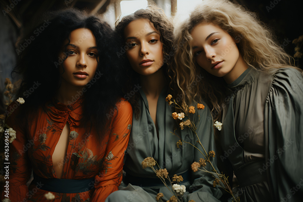 Shot of four anonymous women embracing their nature Shot of four anonymous women embracing their nature