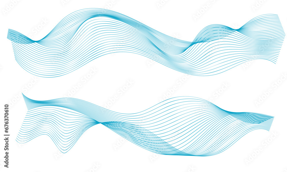 Abstract vector wavy lines flowing smooth curve gold gradient color on transparent background in concept of luxury, technology, science, music, modern. Abstract vector wavy lines flowing smooth curve gold gradient color on transparent background in concept of luxury, technology, science, music, modern.