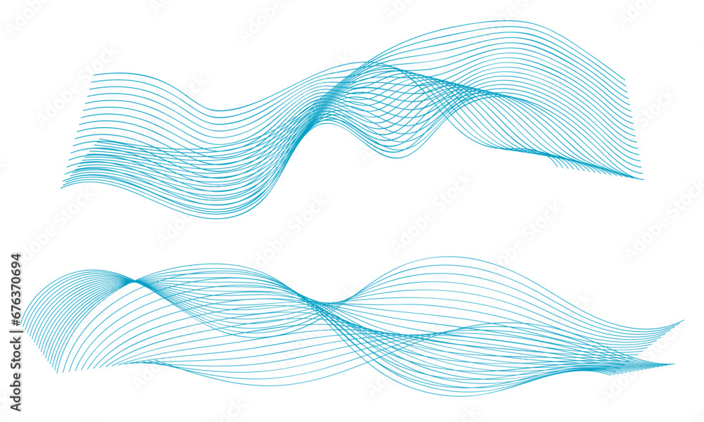 Abstract vector wavy lines flowing smooth curve gold gradient color on transparent background in concept of luxury, technology, science, music, modern. Abstract vector wavy lines flowing smooth curve gold gradient color on transparent background in concept of luxury, technology, science, music, modern.