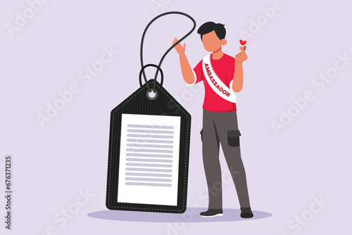 Diplomacy and embassy concept. Colored flat vector illustration isolated.