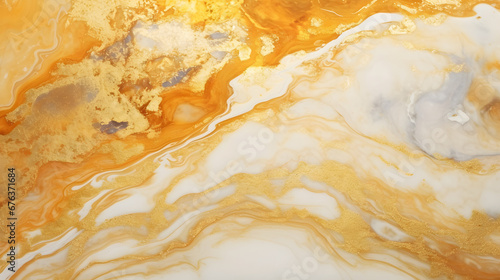 Golden marbleized effect. Ancient oriental drawing technique. Natural Luxury. Style incorporates the swirls of marble or the ripples of agate for a luxe effect. Very beautiful painting. generative AI.