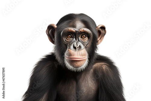 Graceful Ape on Transparent Background, PNG, Generative Ai photo
