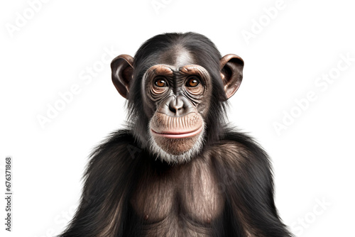 Graceful Ape on Transparent Background, PNG, Generative Ai © TheLogoTip