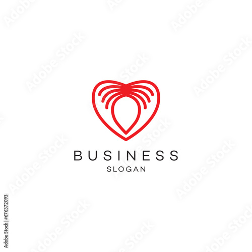 Heart love home keylock care health old age home logo design	