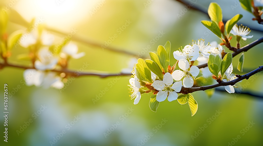 Delicate white blossoms adorn a tree branch, signaling the arrival of spring. Delicate white blossoms adorn a tree branch, signaling the arrival of spring.
