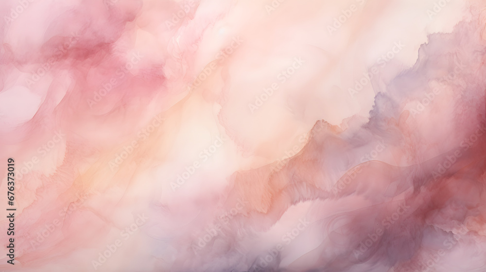 Grain wet grain watercolor paper texture light and shadow painting blot. Abstract smoke pink nacre and gray beige smoke background texture marble. generative AI. Grain wet grain watercolor paper texture light and shadow painting blot. Abstract smoke pink nacre and gray beige smoke background texture marble. generative AI.